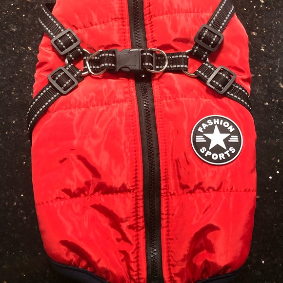 Winter Jacket for small breed Dog in Red - Picture 2 of 5